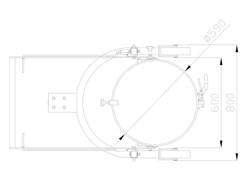 300kg Capacity Mobile-karrier With Locking Handle HD80A drawing